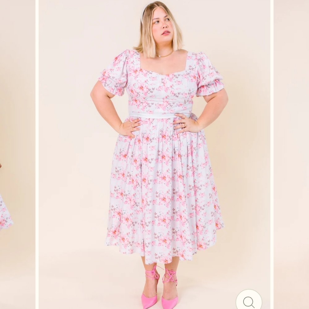 Ivy City Ballerina Dress in Pink Blossom